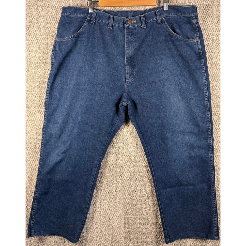 Wrangler 85900DW Regular Fit Jeans 44x29 Blue Denim Dark Wash Workwear Men